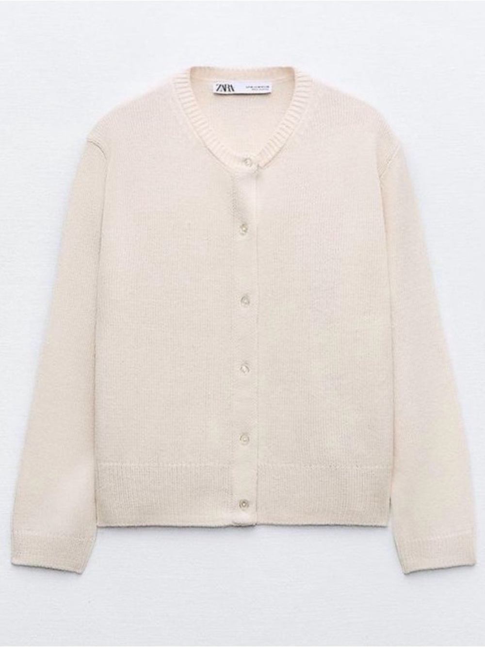 ZARA KNIT CARDIGAN WITH ELBOW-LENGTH SLEEVES